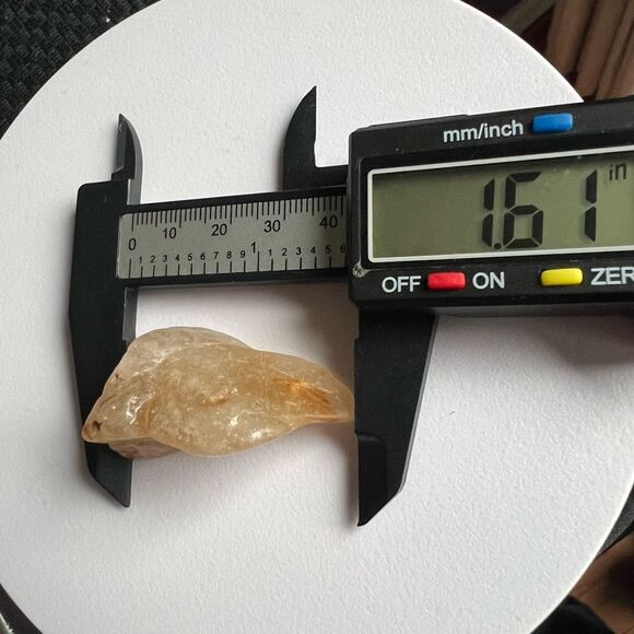 Golden Rutilated Quartz Crystal Freeform (#11) - Picture 13 of 14